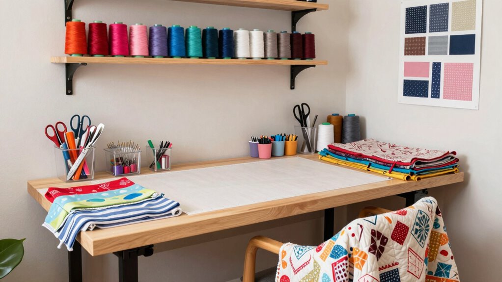 organized sewing tools access