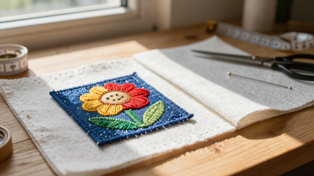 securely attach your patches