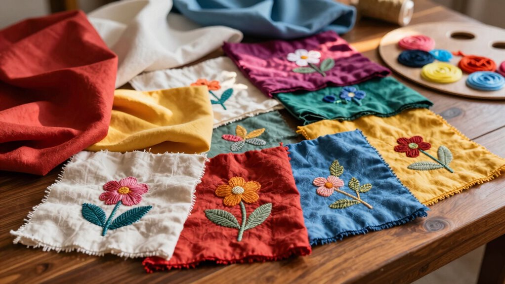 vibrant fabric and color selection