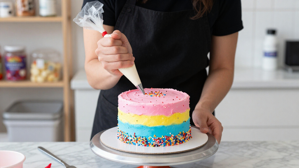 Andie Brings Flour Shop’s Colorful Cakes To The Pool