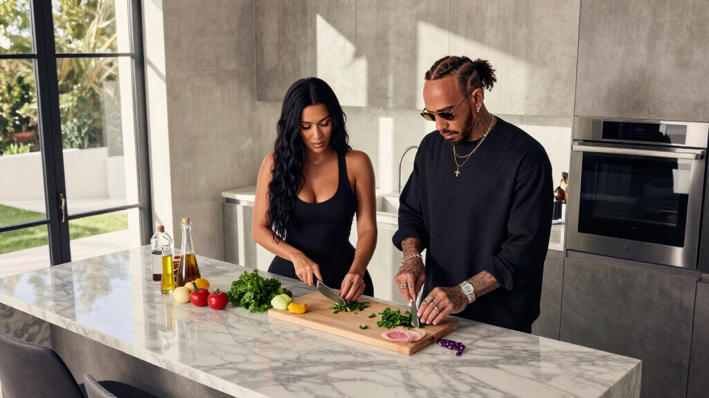 Kim Kardashian And Lewis Hamilton Have Found Their Loved-up Couple Style Rhythm