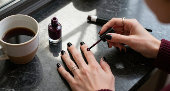 Anne Hathaway’s “Cherry Noir” Manicure Is Fall’s Moodiest Nail Trend